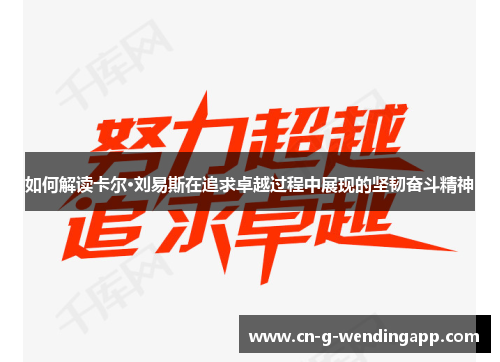 如何解读卡尔·刘易斯在追求卓越过程中展现的坚韧奋斗精神